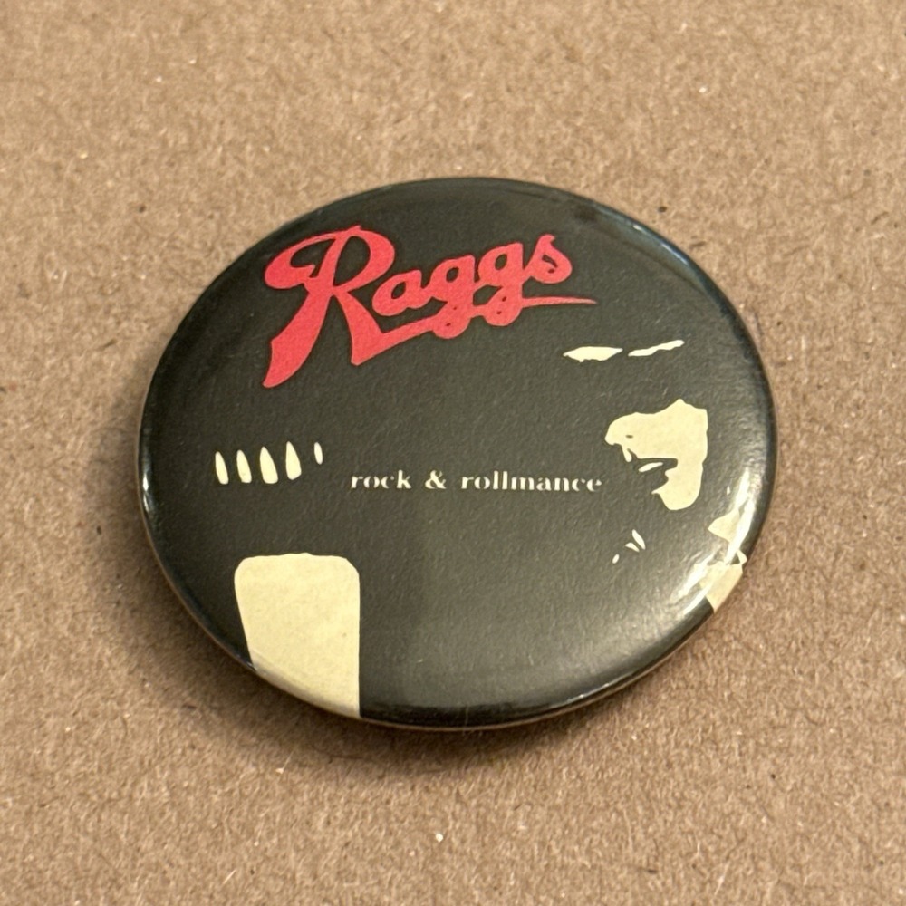 Raggs Rock & Rollmance 1983 Minneapolis Vintage Pinback Button Pin Round Circle
